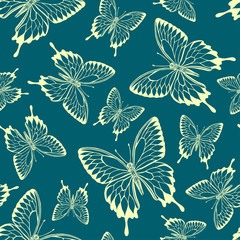 seamless pattern from butterflies
