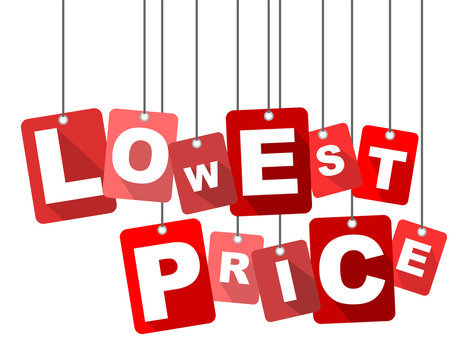 lowest price, red vector lowest price, flat vector lowest price, background lowest price