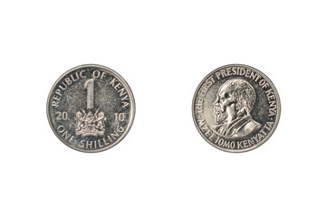 Kenyan one shilling coin