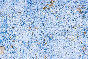 Painted blue cement wall