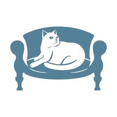 Cat on the sofa