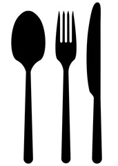 Löffel, Gabel und Messer