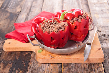 red pepper stuffed for halloween