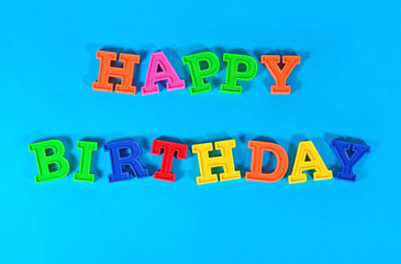 Happy birthday colorful text