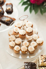 Buffet with a variety of delicious sweets, food ideas, celebration