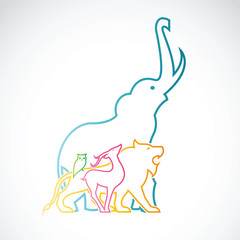 Vector image of an animal design on white background., Vector an