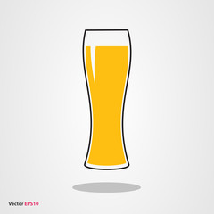 Glass of light craft beer