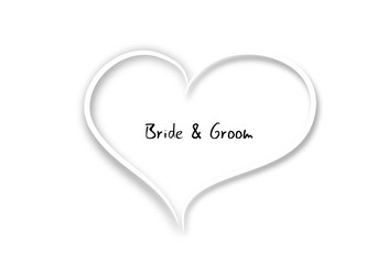 Bride and groom heart
