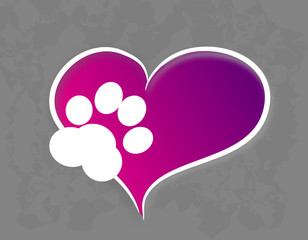 Pet heart love