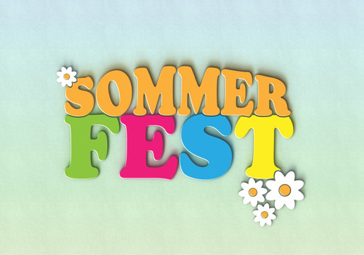 Sommerfest Typo Blume 2