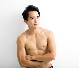 Close up portrait of  handsome young man