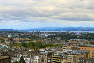Fototapeta na wymiar Edinburgh city panorama