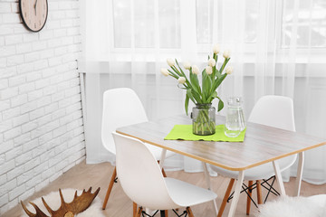 Beautiful interior with table and chairs