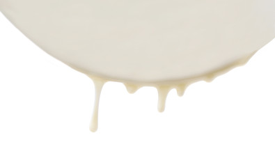 Milk motion, isolated on white