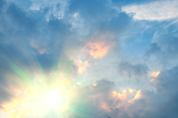 Obraz na płótnie Canvas Abstract background of blue sky and clouds