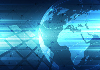 vector digital global technology concept, abstract background