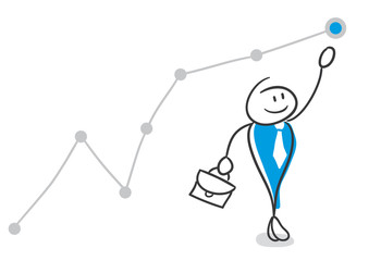 Stick Figure Series Blue / Börse