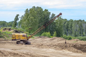 Quarry on the development of clay for brick production