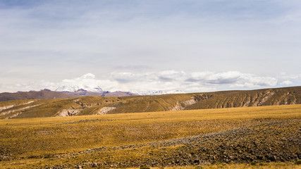 High altitude Andean landscape with dramatic sky