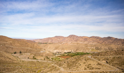 High altitude Andean landscape with dramatic sky