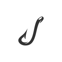 Fishhook icon isolated on white background