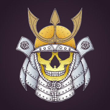 Samurai Skull vector