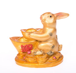 Obraz premium greeting for Chinese Rabbit, Translation of word mean good bless