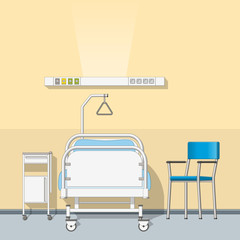 Illustration of a sickroom