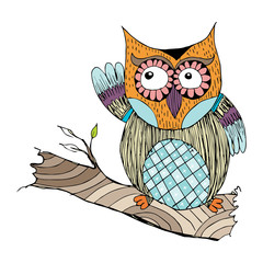 Owl Doodle Vector