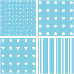 Set of four patterns backgrounds