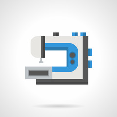 Machine for embroidery flat color vector icon