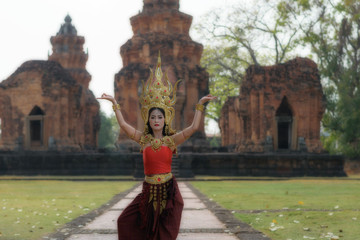 Portraits in concept Apsara. , The legend of female in the ancie