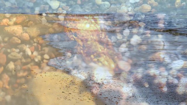 Bernstein an einem Ostseestrand in Polen