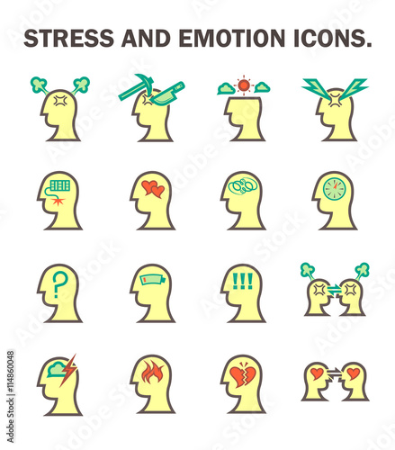 "Stress flat icon" Imágenes de archivo y vectores libres de derechos en