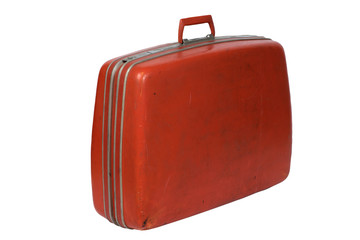 classic red luggage