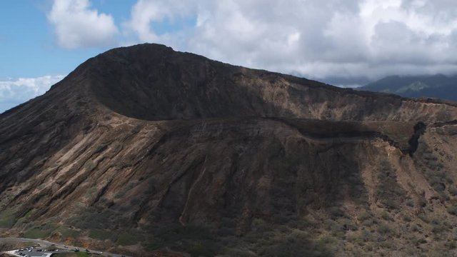 Zoom-out on Koko Crater, Oahu. Shot in 2010.
