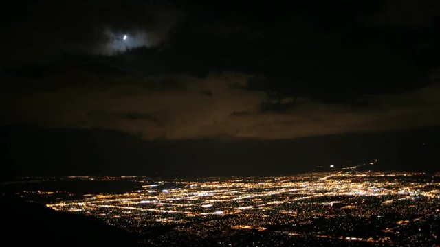 Time-lapse night clouds over Albuquerque, New Mexico