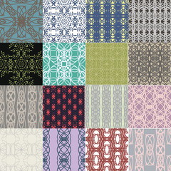 Set of seamless patterns with ornaments