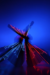 Light Painting Photography. Freezelight photo dancers