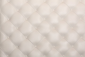 White Leather Upholstery Background or Texture