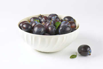 bowl of plums