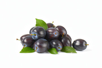ripe blue plums