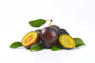 ripe damson plums