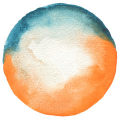 Obraz premium Circle watercolor painted background.