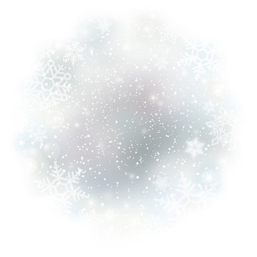 夜空に降る雪の結晶