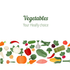Background with various vegetables