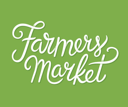 Farmers market lettering