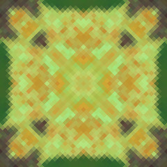 Kaleidoscopic low poly rhomb style vector mosaic background