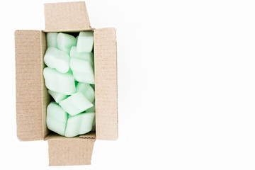 Polystyrene for protecting packaging