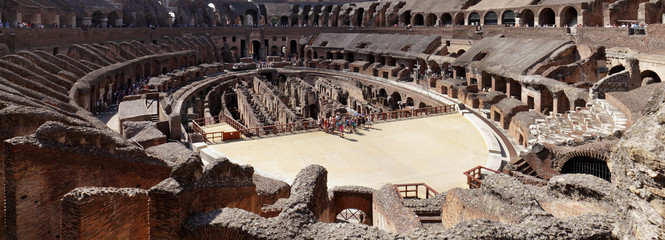 The ancient Roman Colosseum